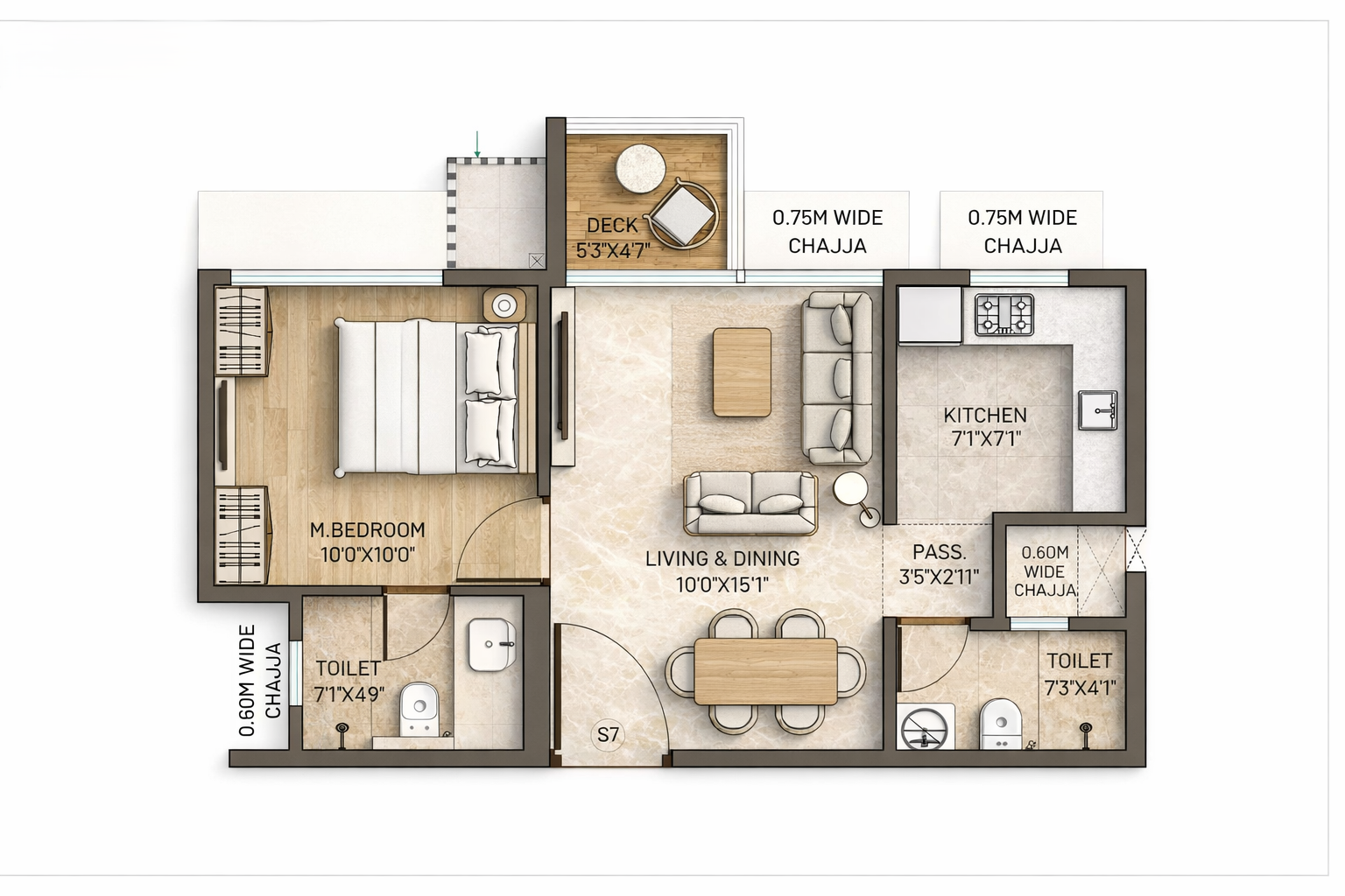 1 BHK Apartment Mood Board